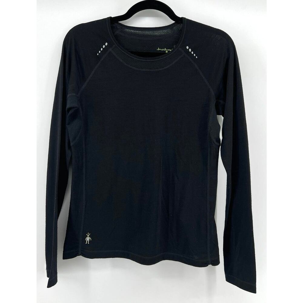 Smartwool | PhD Black Merino Wool Long Sleeve Base Layer Running Top Women's M